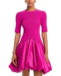 Jonathan Simkhai - Mixed Media Rayon Fit & Flare Dress - Lyst