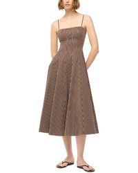 staud brown stripe dress STAUD, Romy Dress in Huntington Stripe, Size 12
