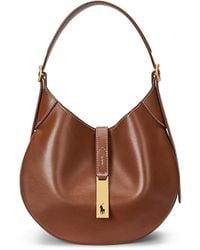 Polo Ralph Lauren - Polo Id Small Leather Shoulder Bag - Lyst