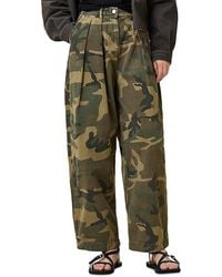 AllSaints - Becca Camouflage Barrel Leg Pants - Lyst