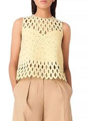 Maje - Crocheted Rhinestone Top - Lyst