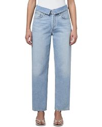 Agolde - Echo Tapered Foldover Jeans - Lyst