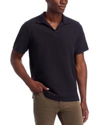 FRAME - Jacquard Short Sleeve Open Collar Polo Shirt - Lyst