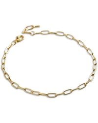BaubleBar Hera Chain Link Ankle Bracelet In 14k Gold Plated Sterling Silver - Metallic