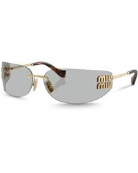 Miu Miu - Rectangle Sunglasses, 75Mm - Lyst