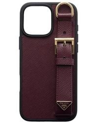 Prada - Saffiano Leather Case For Iphone 16 Pro Max - Lyst