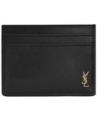 Saint Laurent - Tiny Cassandre Credit Card Case - Lyst