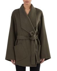 Lamarque - Mekia Belted Double-Face Wool Oversized Wrap Coat - Lyst
