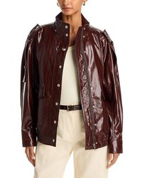 3.1 Phillip Lim - Textured Faux Leather Bomber Jacket - Lyst