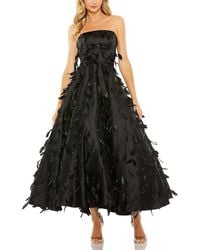 Mac Duggal - Strapless Feather Embellished Ball Gown - Lyst