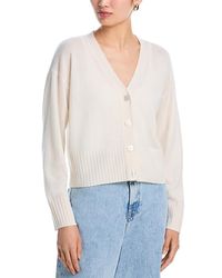 Aqua - V Neck Cashmere Cardigan - Lyst