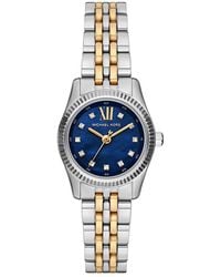 Michael Kors - Lexington Three Hand Two Tone Stainless Steel Watch, 26Mm - Lyst