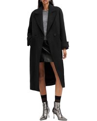 AllSaints - Mabel Double Breasted Oversized Coat - Lyst