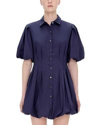 Jonathan Simkhai - Cleo Balloon Pintuck Mini Dress - Lyst