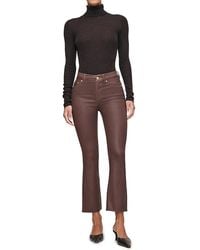 DL1961 - Bridget Boot High Rise Instasculpt Coated Crop Jeans - Lyst