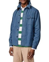 aubi - Dowse Long Sleeve Relaxed Worker Jacket - Lyst