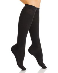 HUE Tweed Knee-High Socks Black