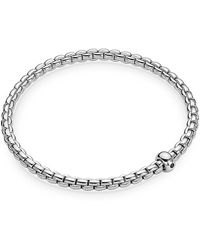 Fope - 18K Eka Diamond Rondelle Box Link Flex Bracelet - Lyst