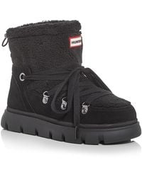 HUNTER - Moriah Faux Fur Waterproof Booties - Lyst