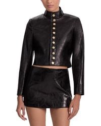 Alice + Olivia - Emerson Faux Leather Jacket - Lyst