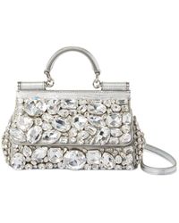 Small Sicily Bag with All Over Gemstone Embellishment