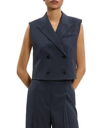 Theory - Peak Double Breasted Vest - Lyst