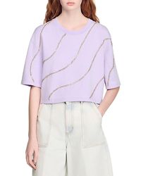 Sandro - Cropped Tee - Lyst