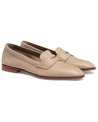 Santoni - Tumbled Leather Penny Loafer - Lyst