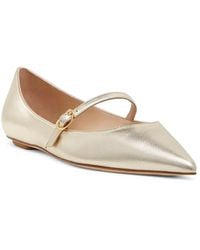 Stuart Weitzman - Emilia Pointed Toe Mary Jane Flats - Lyst