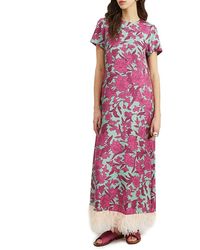 La DoubleJ - Swing Dress With Feathers - Lyst