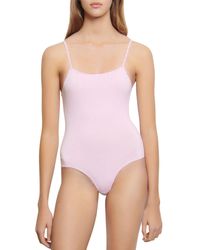 Sandro Anelia Rhinestone - Trim Bodysuit - Purple