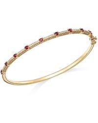 Bloomingdale's Fine Collection - Ruby & Diamond Bangle Bracelet - Lyst