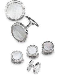 Jan Leslie - Sterling & Mother-Of-Pearl Round Stud Set - Lyst