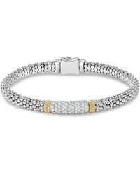 Lagos - 18K & Sterling Diamond Lux Pave Station Bracelet, 6Mm - Lyst