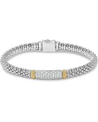 Lagos - 18K & Sterling Diamond Lux Pave Station Bracelet, 6Mm - Lyst