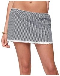 Edikted - Paige Gingham Mini Skort - Lyst