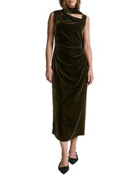 Mint Velvet - Velvet Scarf Detail Midi Dress - Lyst