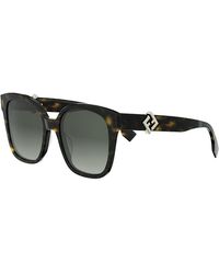 Fendi - Ff Diamonds Square Sunglasses, 55Mm - Lyst