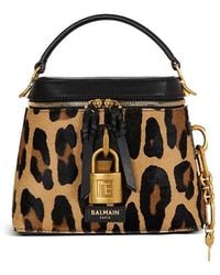 Balmain - Pulse Vanity Leopard Print Leather Bag - Lyst
