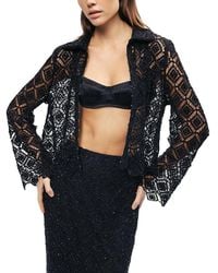 Nocturne - Lace Sheer Jacket - Lyst