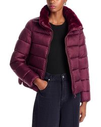 Save The Duck - Mei Faux Fur Trim Quilted Jacket - Lyst