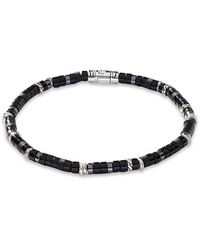 John Hardy - Sterling Classic Chain Onyx & Hematite Bead Heishi Bracelet - Lyst