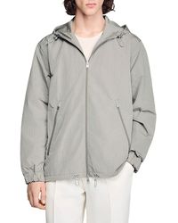 Sandro - Technical Hooded Zipper Jacket - Lyst