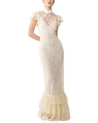 SAU LEE Coraline Lace Dress in White | Lyst