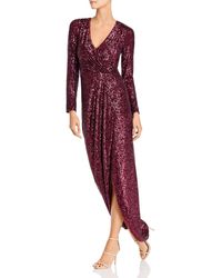 aqua belted sequin gown