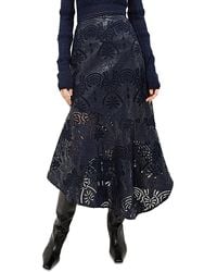 Marie Oliver - Casey Embroidered Faux Leather Skirt - Lyst