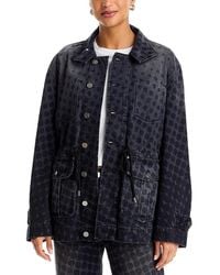 Christopher John Rogers - Halftone Wiggle Dot Denim Chore Jacket - Lyst