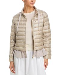 Herno - Quilted Ruffle Hem Coat - Lyst