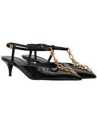 Balmain - Sync Chain Kitten Slingbacks - Lyst