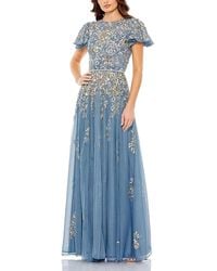 Mac Duggal - Embellished Butterfly Sleeve High Neck Gown - Lyst